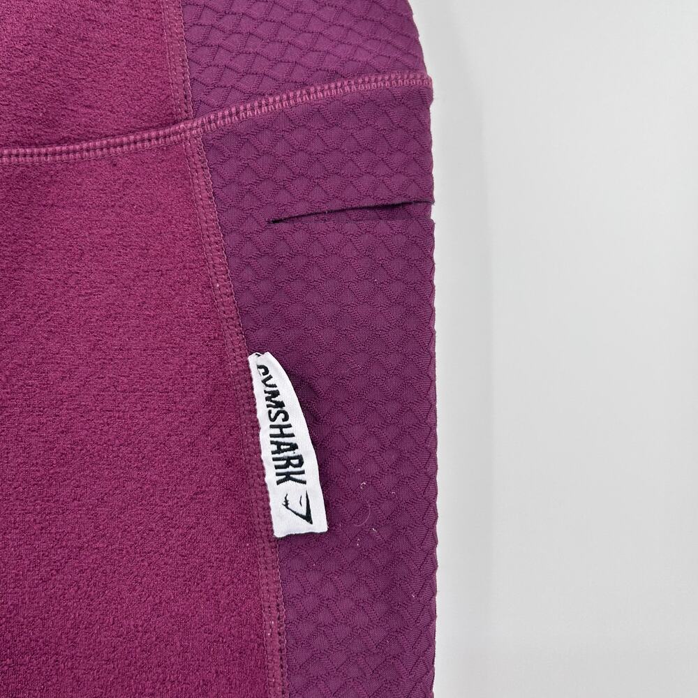 Gymshark True Texture Dark Ruby Mid Rise Leggings Full Length Women’s Size Small - Picture 10 of 12